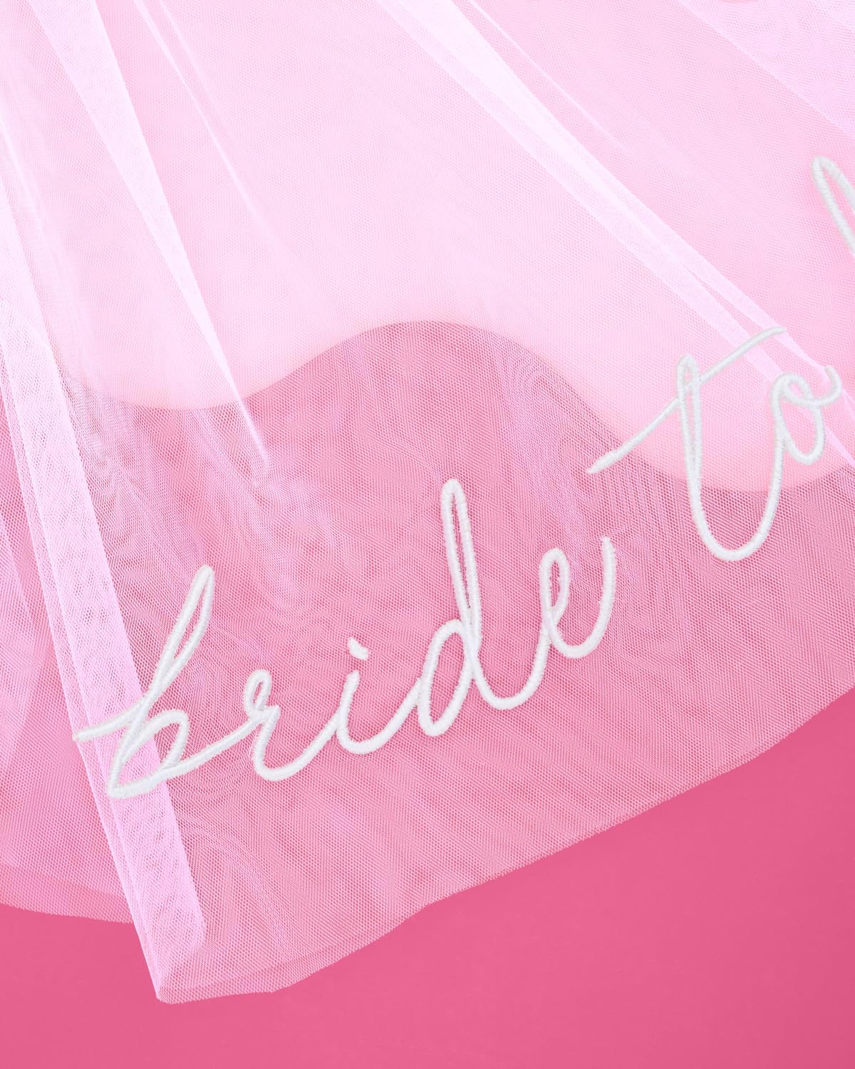 xo, Fetti Bride To Be Embroidered Veil | Bachelorette Accessory Gift