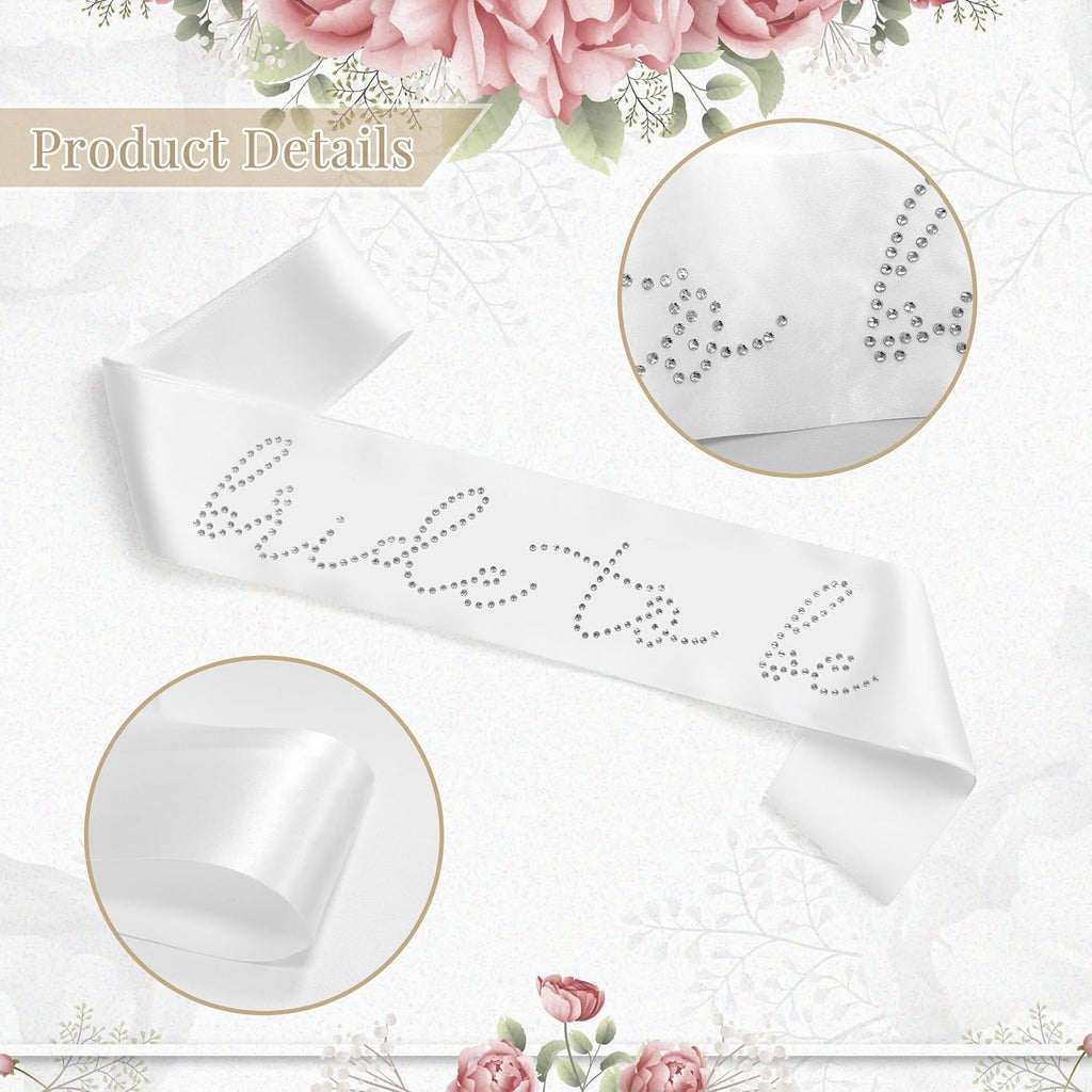 Embroidered Bride To Be Veil and Sash Set, Bachelorette & Hen Party Decor, Engagement Party Favors, Bridal Shower Accessories
