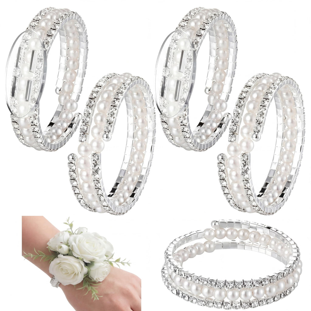 Hotop 4 Set Gold Hammered Wrist Corsage Bracelets Stackable Cuff