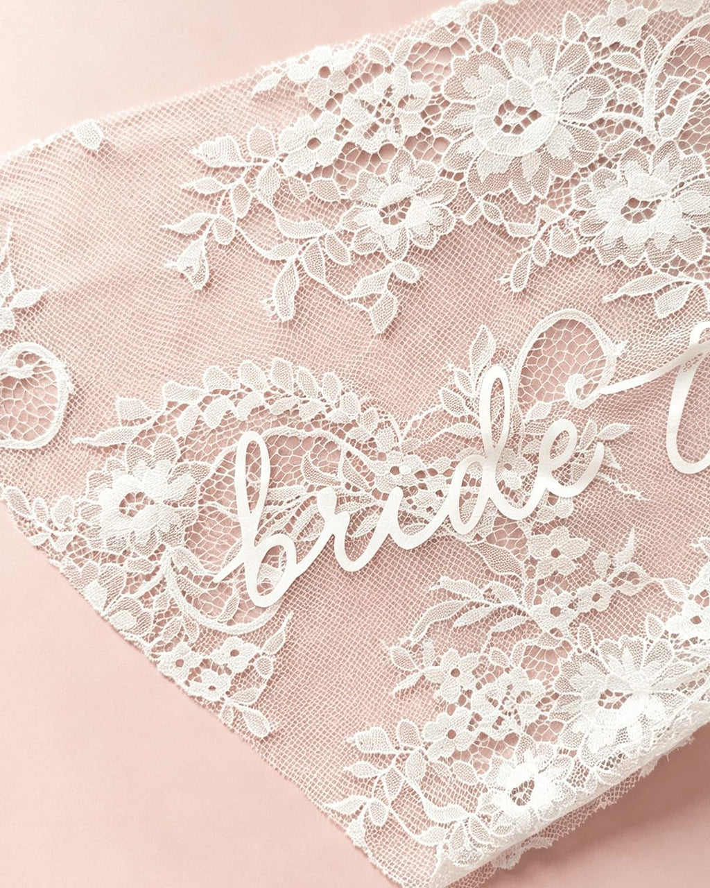 Lace Bride to Be Veil with White Bow, Short Bridal Hair Accessory