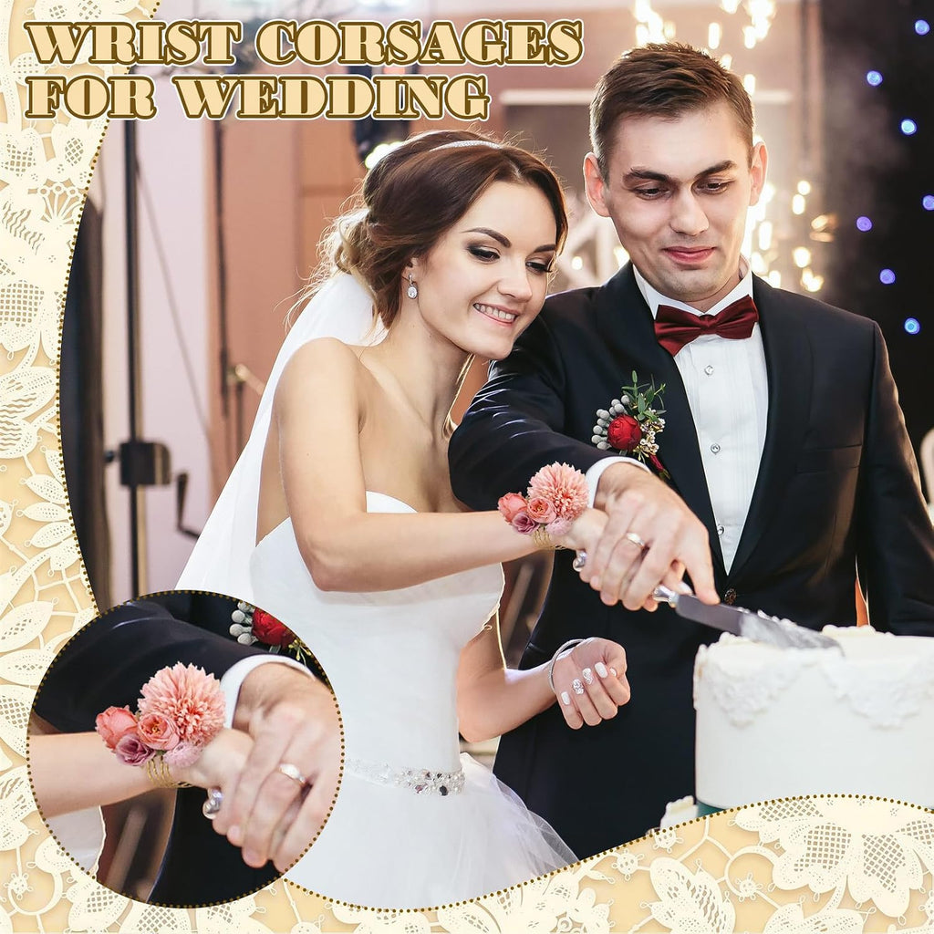 Hotop 4 Set Gold Hammered Wrist Corsage Bracelets Stackable Cuff