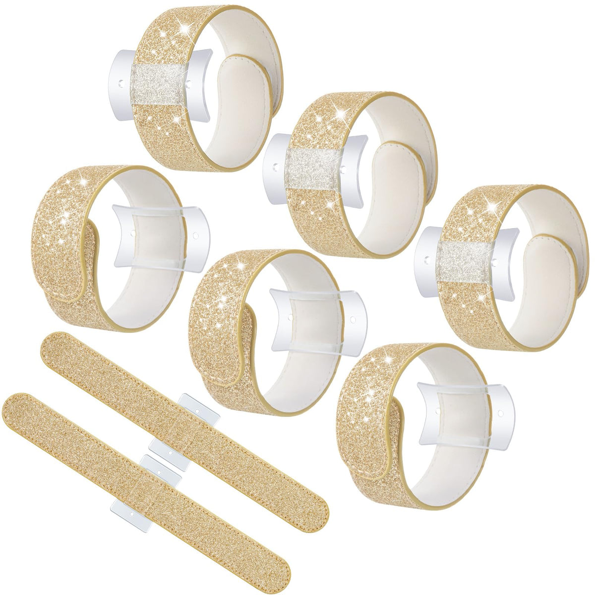6 Pcs Slaplet Corsage Wristlet Bracelets Slap Bands