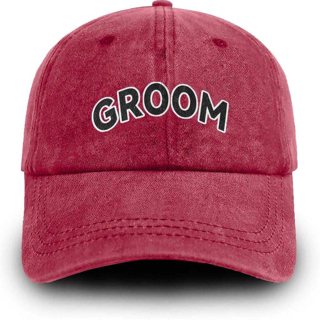 Groom Hat Adjustable Washed Cotton Groom Baseball Cap Wedding Gifts