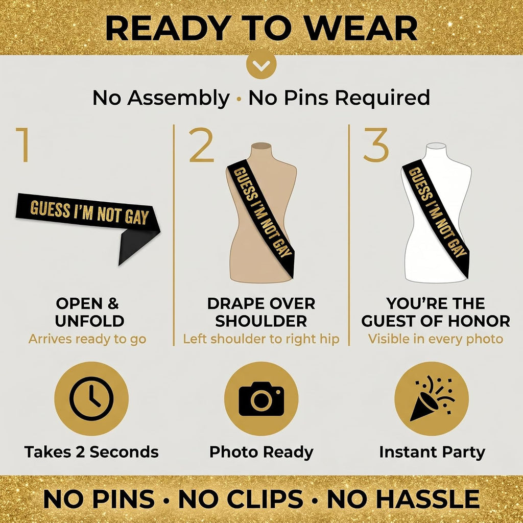 Sterling James Co. Groom Sash - Funny Bachelor Party Sash for Him - Bachelor Party Decorations, Supplies and Gifts