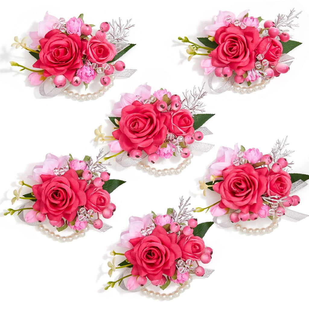 Serwalin Champagne Rose Corsage and Boutonniere Set for Wedding Prom Party