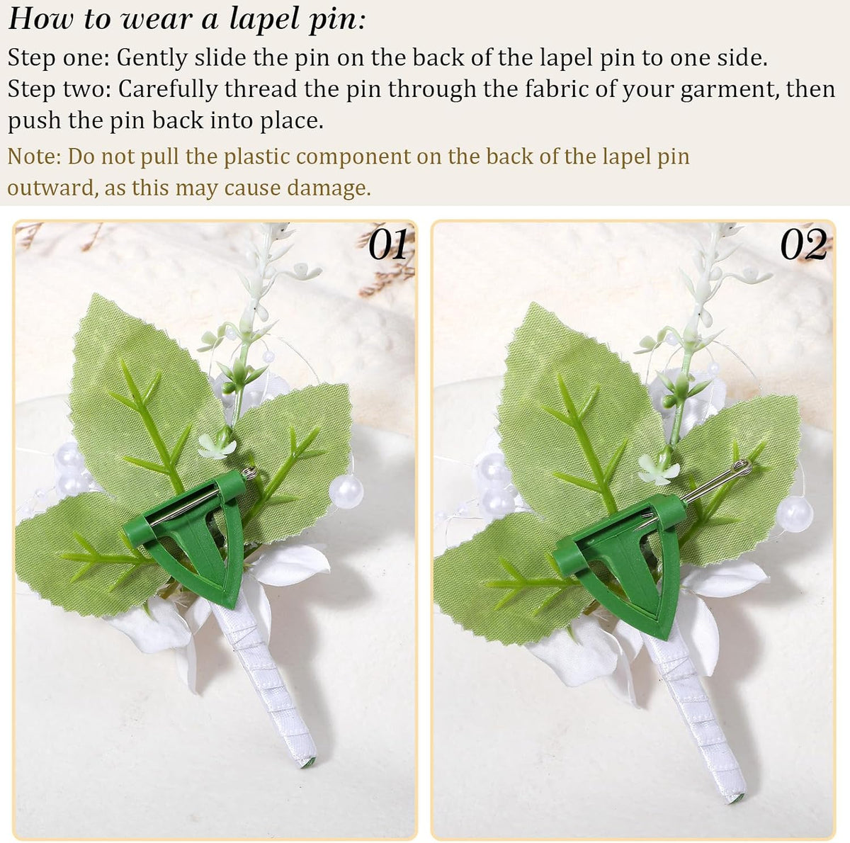 Rose Boutonniere for Men, Lapel Pin FlowerAnniversary & Formal Party Suit