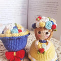 Handmade Crochet Cross-Dressing Bride Doll Knitted Finished Flower Bouquet Decoration Girls Birthday Gift Knitting Supplies