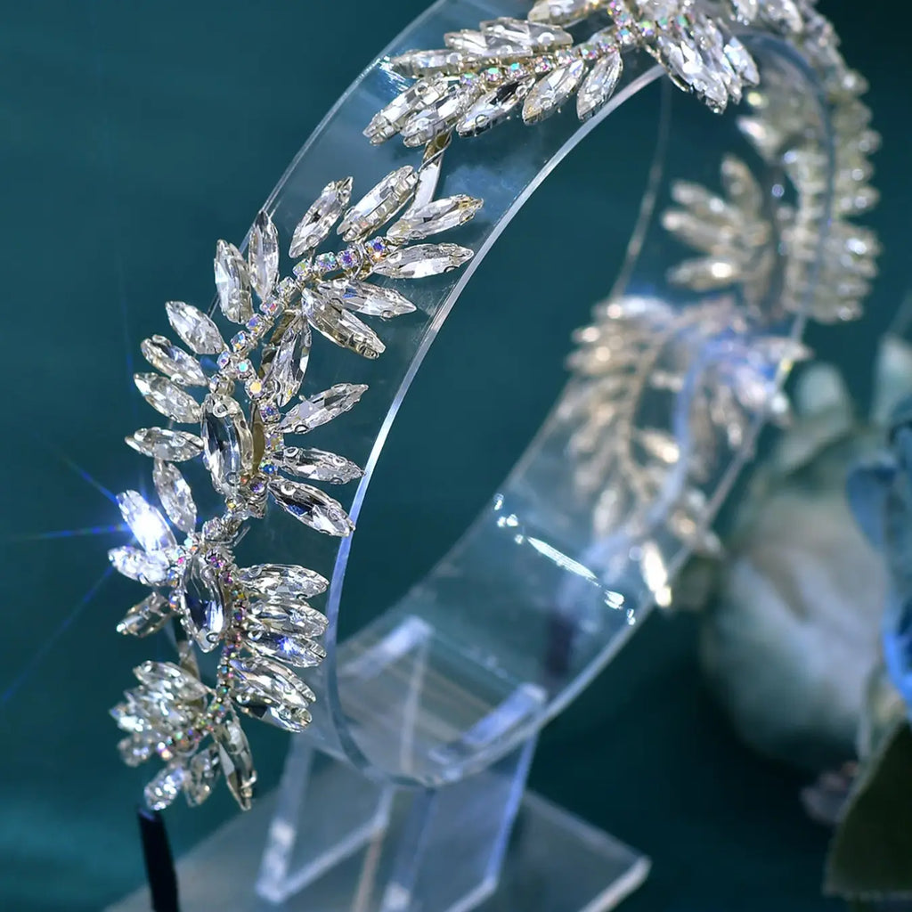 Elegant Rhinestone Hairband for Women, Wedding Bridal Accessory, Perfect for Holiday Parties and Outings, Stylish Headpiece, Jasmine Princess Crown