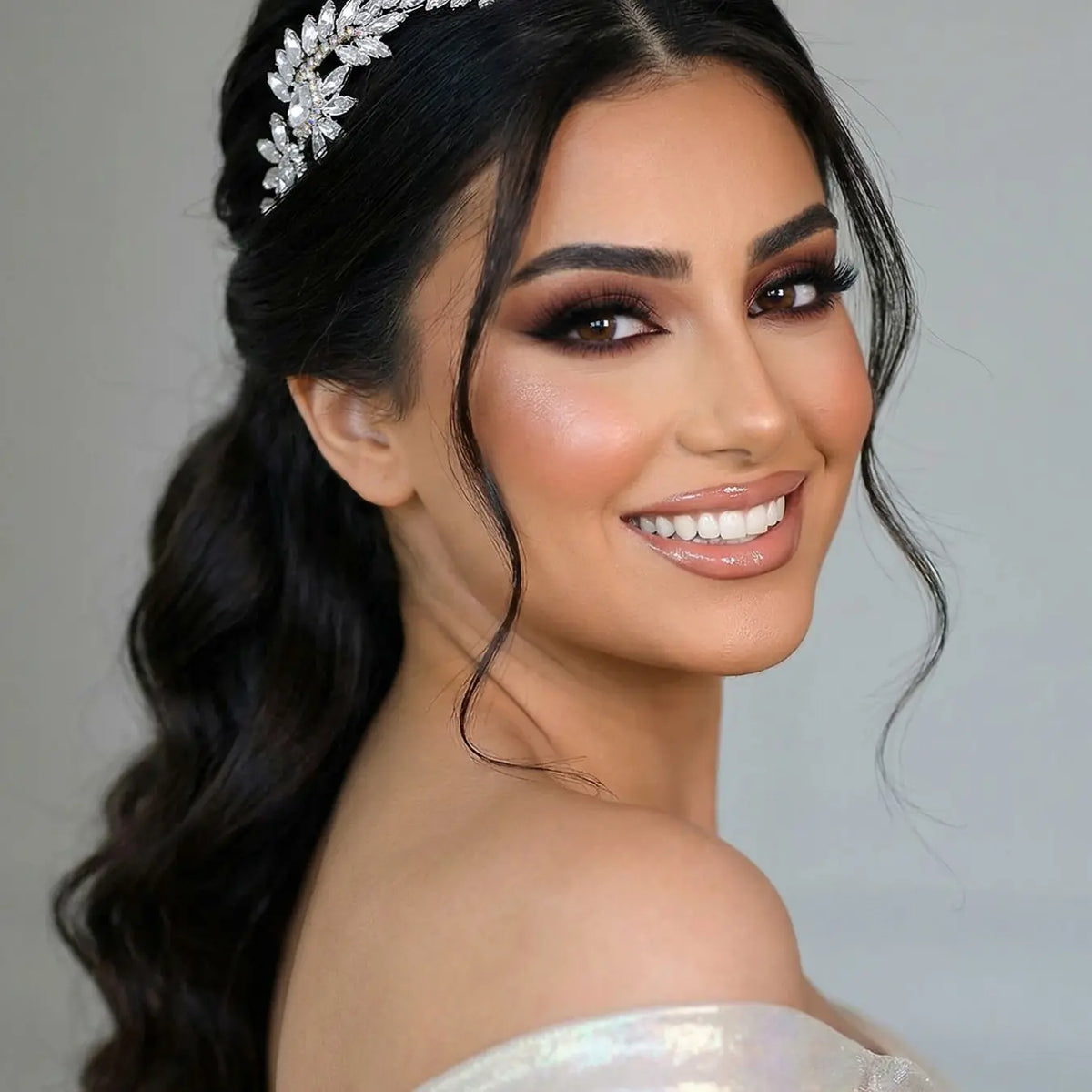 Elegant Rhinestone Hairband for Women, Wedding Bridal Accessory, Perfect for Holiday Parties and Outings, Stylish Headpiece, Jasmine Princess Crown