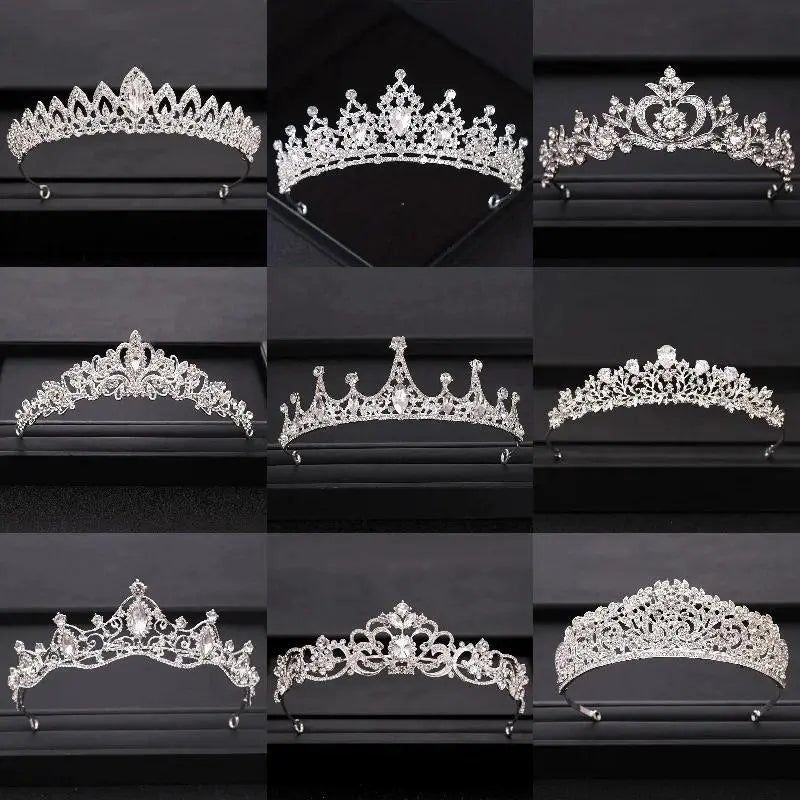 Wedding Crown Hair Jewelry Bridal Hair Accessories Women Baroque Crown Rhinestones Crystal Tiaras Bride Queen Party Crowns Gift