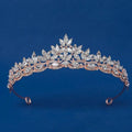 Fashion Gold Silver Color Crystal Rhinestone Tiaras And Crowns Wedding Hair Accessories For Women Bride Princess Diadems Party