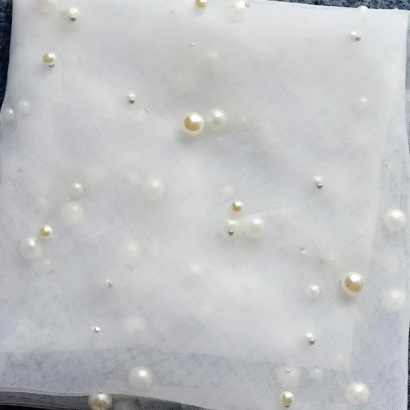 Short Wedding Veil for Bride Pearls Beaded Bridal Veils with Comb Soft Tulle Wedding Accessories Hot Sale Gift for Bride G05