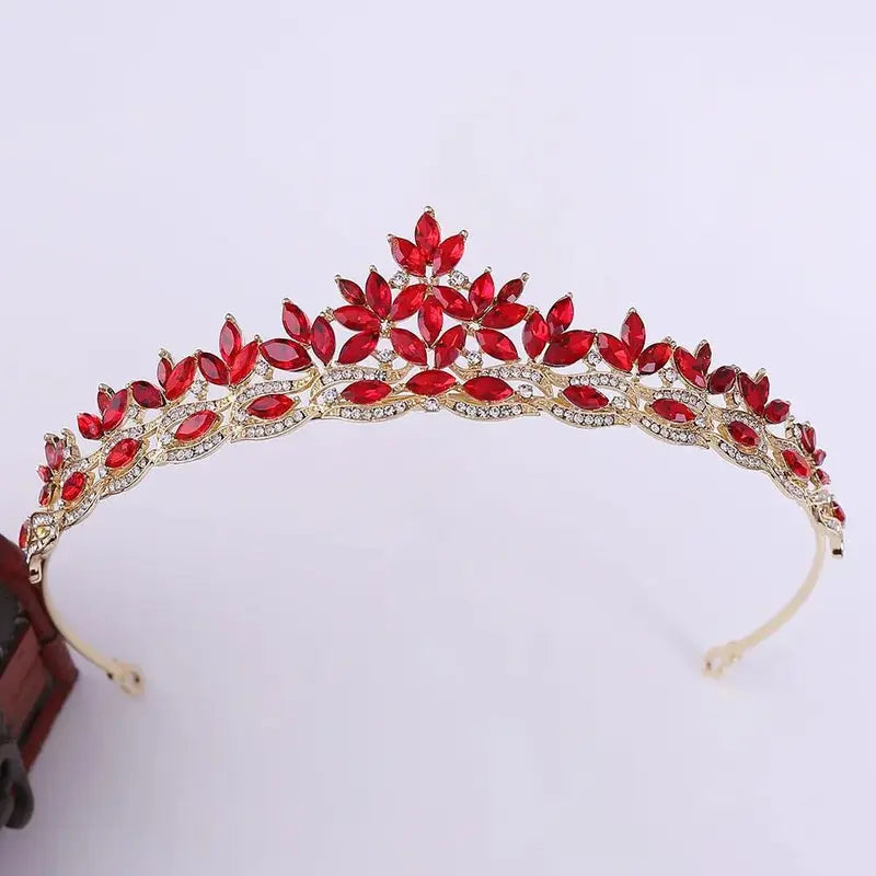 Fashion Gold Silver Color Crystal Rhinestone Tiaras And Crowns Wedding Hair Accessories For Women Bride Princess Diadems Party