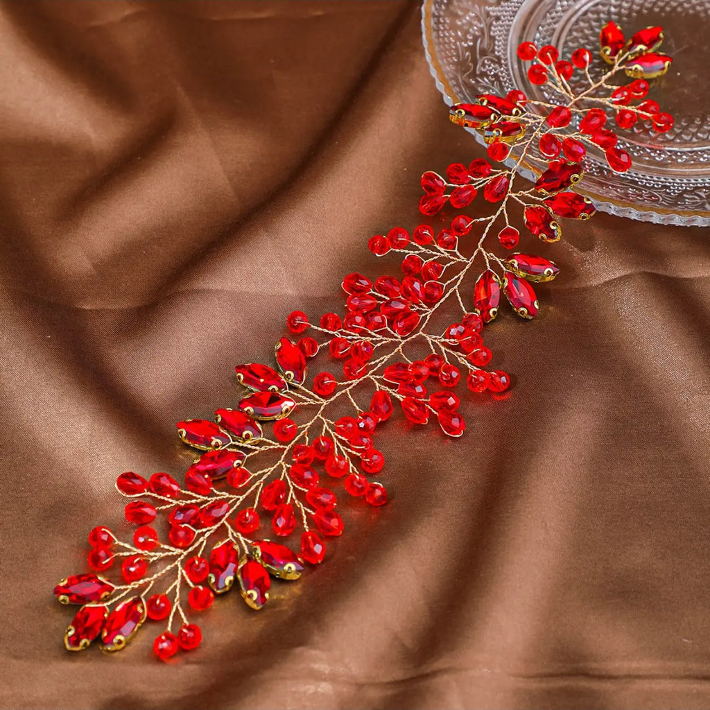 Cross-border hot-selling crystal hairbands, European and American brides with updos, wedding headbands, hair accessories, hand-beaded back-pressed accessories, Headwear, Jewel