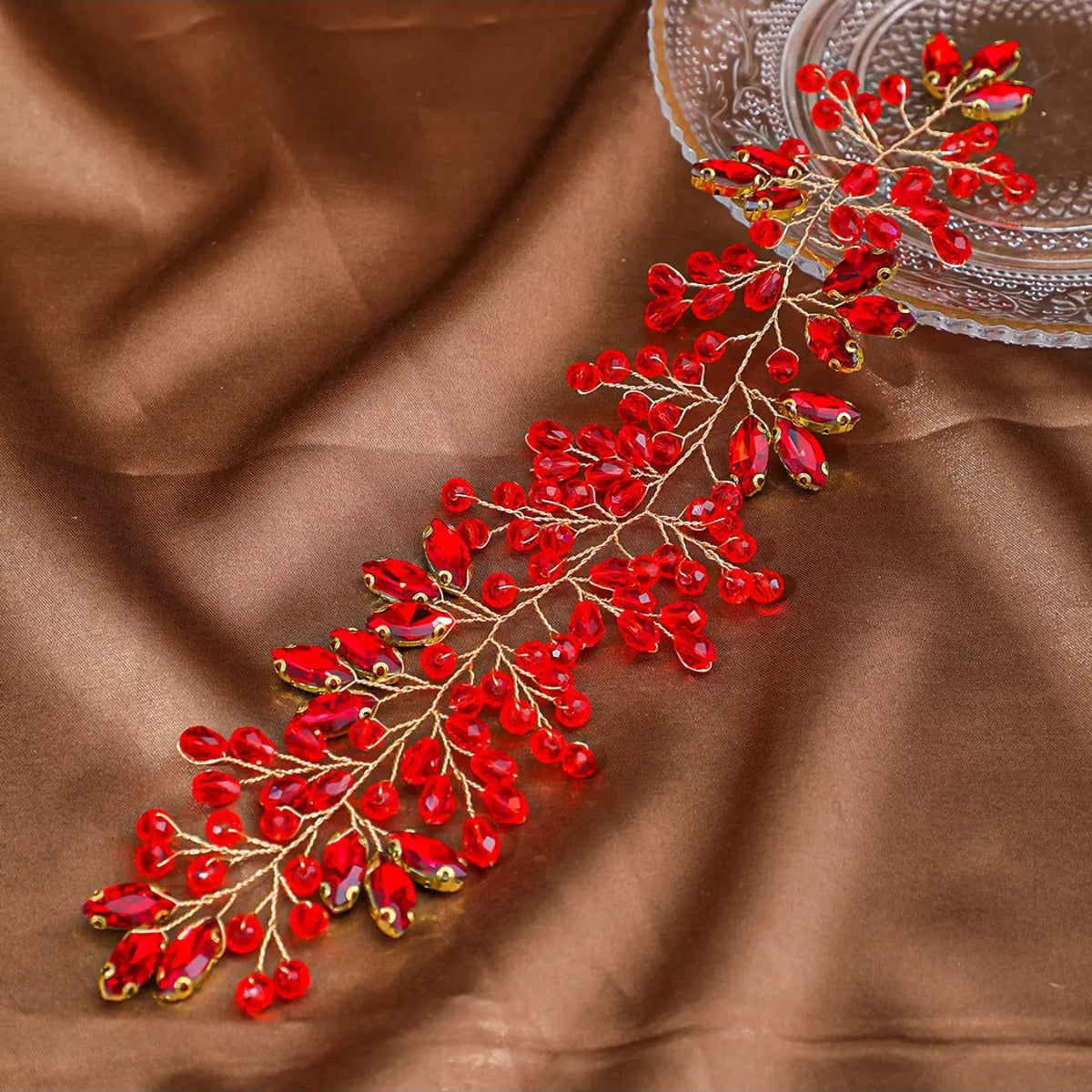 Cross-border hot-selling crystal hairbands, European and American brides with updos, wedding headbands, hair accessories, hand-beaded back-pressed accessories, Headwear, Jewel