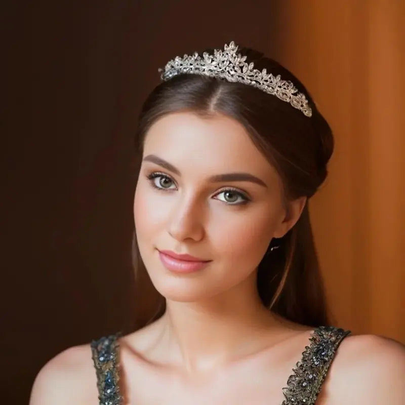 Fashion Gold Silver Color Crystal Rhinestone Tiaras And Crowns Wedding Hair Accessories For Women Bride Princess Diadems Party